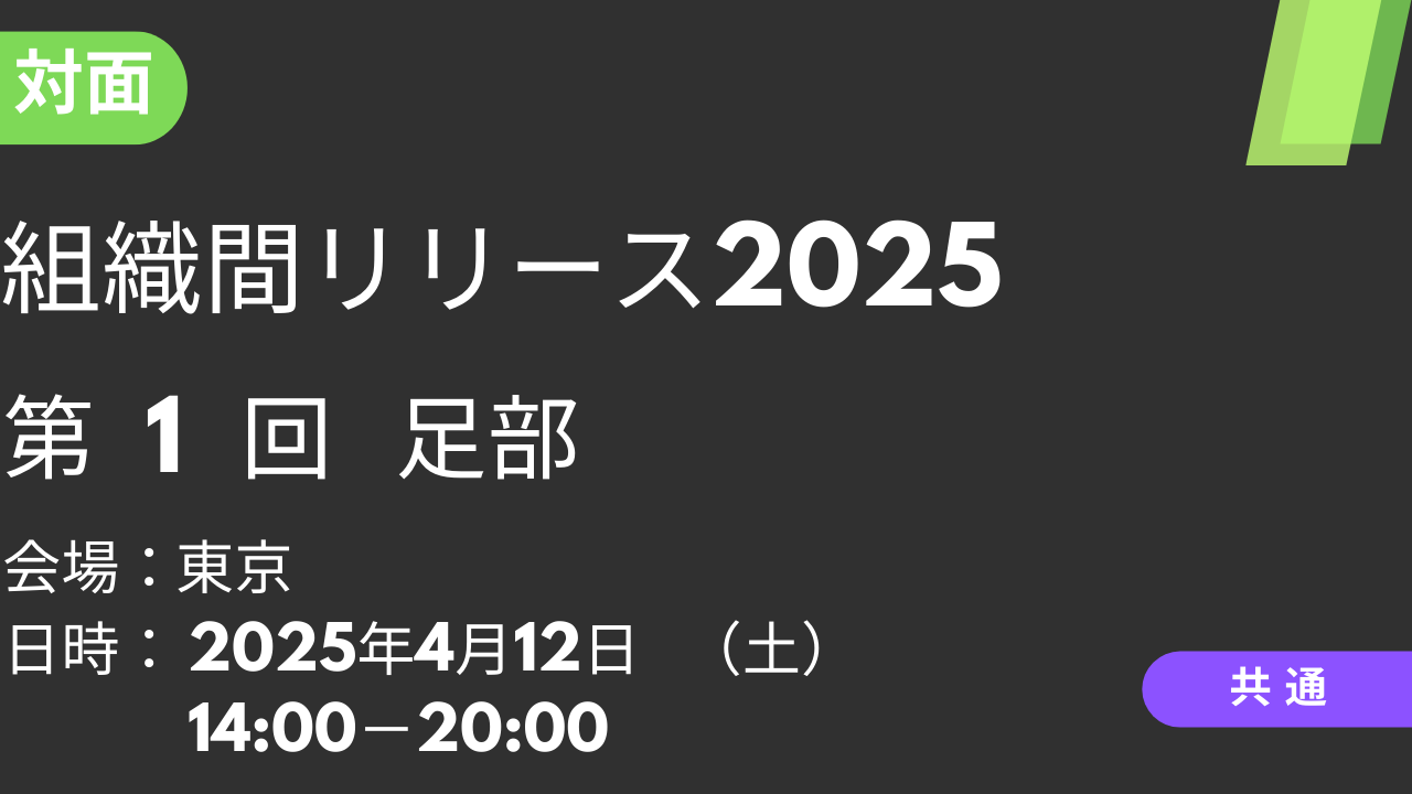 2025年04月12日 組織間リリース2025<東京>①足部