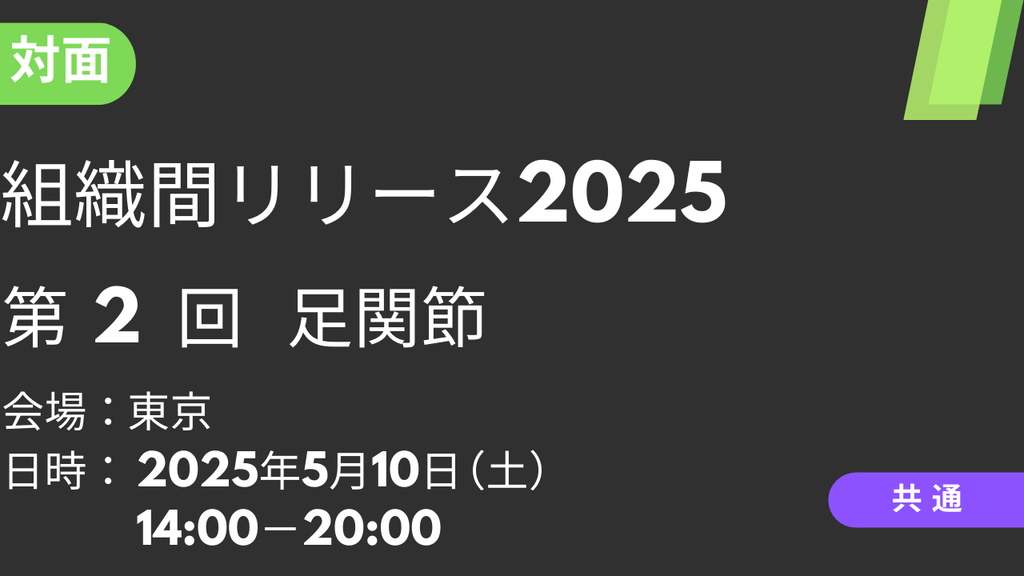 2025年05月10日 組織間リリース2025<東京>②足関節